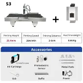 OEM Thermische inkjetprinters, automatische codeermachine, compact ontwerp, 25,4 mm printer