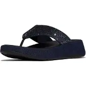 FitFlop F-Mode Toe Post - Denim And Hotfix Dames Sandalen - Donker Denim