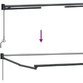 vidaXL Handbediende luifel met LED's Zand 100% Polyester en Aluminium