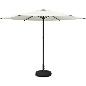 vidaXL Tuinparasol met voet 300 x 300 cm Polyester Rechthoekig