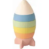 Kinder and Kids - Wheat Straw Rocket Stacking Game - (K30001)