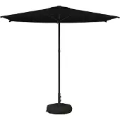 vidaXL Tuinparasol met voet 270 x 270 cm Polyester Rechthoekig Zwart