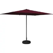 vidaXL Tuinparasol met voet 200 x 300 cm Polyester Rechthoekig