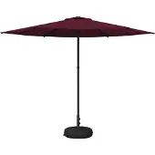 vidaXL Tuinparasol met voet 300 x 300 cm Polyester Rechthoekig