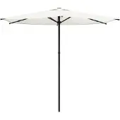 vidaXL Tuinparasol 270 x 270 cm Polyester Rechthoekig Crèmekleurig