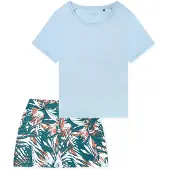 Schiesser Pyjama 'Modern Nightwear' lichtblauw / gemengde kleuren