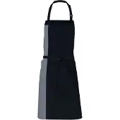 Link Kitchen Wear Unisex Duo Schort voor volwassenen (Zwart/Donkergrijs)