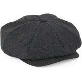 Beechfield Unisex Volwassenen Melton Wool Baker Boy Cap (Houtskool mergel)