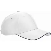 Beechfield Team Sport-Tech Cap (Witte/franse marine)