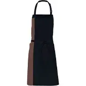 Link Kitchen Wear Unisex Duo Schort voor volwassenen (Zwart/Bruin)