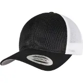Flexfit 360 Tweekleurige Omnimesh Cap (Zwart/Wit)