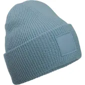 Beechfield Diepe muts met tonale patch voor volwassenen (Stofblauw)
