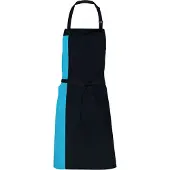 Link Kitchen Wear Unisex Duo Schort voor volwassenen (Zwart/Turkoois)