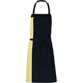 Link Kitchen Wear Unisex Duo Schort voor volwassenen (Zwart/Lemon)