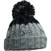 Beechfield Apres Contrast muts (Lichtgrijs/zwart)
