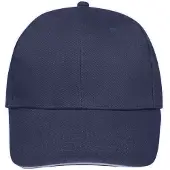 Sols Buffalo 6 panel baseballpet (Franse marine / Wit)