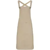 Premier Unisex Barista Schort met gekruiste achterkant voor volwassenen (Khaki)