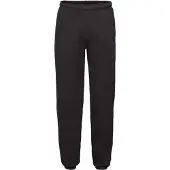 Fruit Of The Loom Heren Joggingbroek met elastische zoom (Zwart)