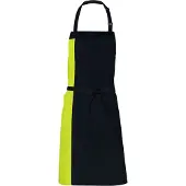 Link Kitchen Wear Unisex Duo Schort voor volwassenen (Zwart/Kalk)