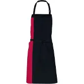 Link Kitchen Wear Unisex Duo Schort voor volwassenen (Zwart/Rood)