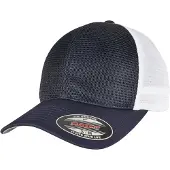 Flexfit 360 Tweekleurige Omnimesh Cap (Marine / Wit)
