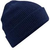 Beechfield Wafelmuts van biologisch katoen (Marine Oxford)