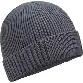 Beechfield Organic Cotton Engineered Patch muts (Grafietgrijs)