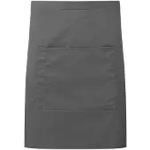 Premier Colours Pocket Halflang Taille Schort (Donkergrijs)