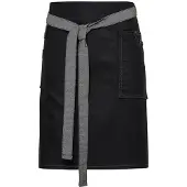 Premier Division Gewaxt Denim Taille Schort (Zwarte denim)