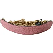Dolce&Gabbana Roze lederen goudketen Accessoire schouder damesriem