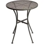 Bolero Stalen bistrotafel Bolero, weerbestendig, rond, grijs, 71(h)xØ60, GG703
