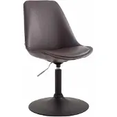 CLP Essstoel Maverick, kunstleer, draaibaar en traploos verstelbaar, bruin. Frame: zwart
