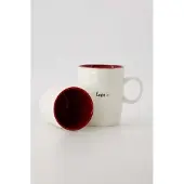 Zusss Mok Love Wit / Rood / Zwart 500 ml