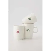 Zusss Mok Klavertje Wit / Groen 290 ml