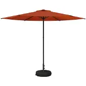 vidaXL Tuinparasol met voet 300 x 300 cm Polyester Rechthoekig