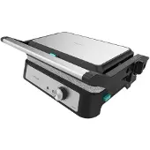 Cecotec Rock'nGrill 1500, zwart, roestvrij staal, draaibaar, 265 x 170 mm, steen, 1500 W, perfluorkoolstofzuur (PFOA), polytetrafluoretheen (PTFE)