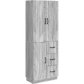 vidaXL Kast Set 2 st Grijs Sonoma Bewerkt hout