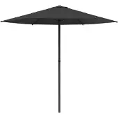 vidaXL Tuinparasol 230 x 230 cm Polyester Rechthoekig Antracietkleurig