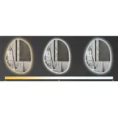 4Goodz Asymmetrische badkamerspiegel met led-verlichting 70x50 cm