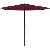 vidaXL Tuinparasol 270 x 270 cm Polyester Rechthoekig Bordeaux Rood