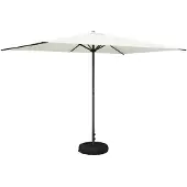 vidaXL Tuinparasol met voet 200 x 300 cm Polyester Rechthoekig