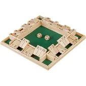 HOT Games Shut the Box - Spel voor 4 spelers - Compact formaat 29x29c