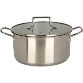 Koopman Kookpan RVS speelgoed met glazen deksel - educatief keukenspel 22cm.