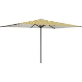 vidaXL Tuinparasol 200 x 300 cm Polyester Rechthoekig Geel en Wit