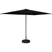 vidaXL Tuinparasol met voet 200 x 300 cm Polyester Rechthoekig Zwart