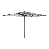 vidaXL Tuinparasol 200 x 300 cm Polyester Rechthoekig Zwart en Wit