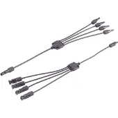 S-Impuls Solar PV T-adapter set | 1 naar 4 | 4mm² | IP68 | 0,60 meter