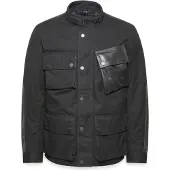 Belstaff Trackmaster Zwarte Waterdichte Gewaxte Jas Maat 2XL