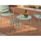 Vente-unique Tuintafeltjes MIRMANDE - Metaal - Amandelgroen