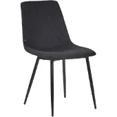 CLP Stoel Telde, bekleding van stof, met metalen frame, zwart